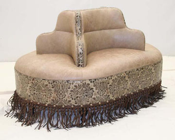 Damask 4-side Oval Bench - Old Hickory Tannery