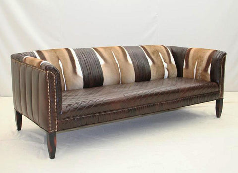 Exotic Hair on Hide Modern Sofa - Old Hickory Tannery