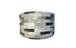 Cowhide 36" Round Patchwork Ottoman - Gray