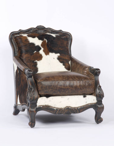 Buckley Chair in Tricolor Cowhide