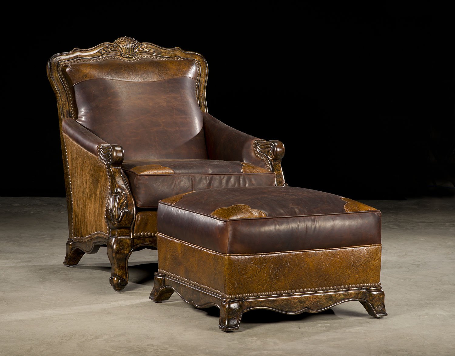 Buckley Chair with Cowhide and Leather