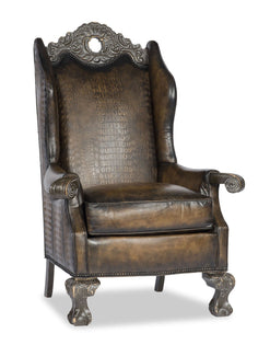 Roxie Bison Walnut Leather Kings Chair