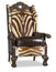 Roxie Leather and Zebra Kings Chair