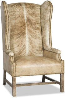 Lexie Champagne Cowhide and Leather chair