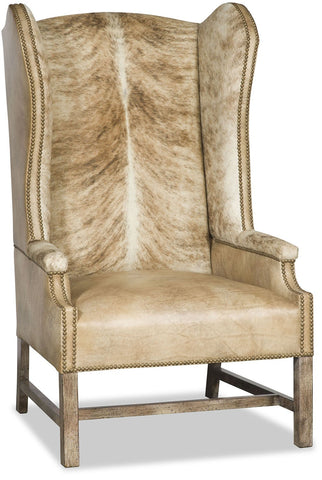 Lexie Champagne Cowhide and Leather chair