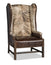 Lexie Champagne Cowhide and Dark Leather Chair