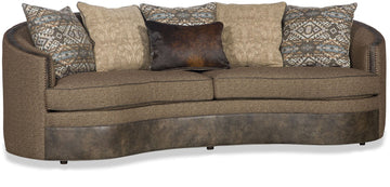 Lianna Rounded Sofa in Brown