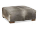 Hobbs Cowhide Ottoman - Dark Ashen