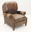 Cowhide Trim Western Recliner - Old Hickory Tannery