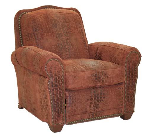 Embossed Croco Leather Recliner - Old Hickory Tannery