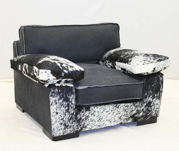 Black Saddle Leather Club Chair - Old Hickory Tannery