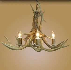 4 Light Inverted Mule Deer Antler Chandelier (AWC-19)