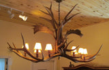 8 Light Elk/Fallow Elongated Antler Chandelier (AWC-21)