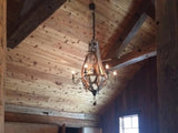 6 light Tier-Drop 3 Elk/3 Mule Deer Antler Chandelier (AWC-52)