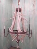 6 light Tier-Drop 3 Elk/3 Mule Deer Antler Chandelier (AWC-52)