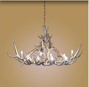 10 Light Oval Elk/Mule Deer Antler Chandelier (AWC-6)