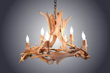 6 Light Fallow Ring Antler Chandelier (AWC-89)