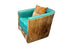 Albuquerque Turquoise Western Leather Swivel Glider