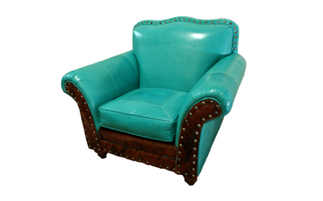 Albuquerque Turquoise Club Chair