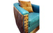 Albuquerque Turquoise Western Leather Swivel Glider