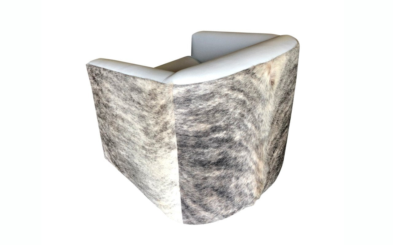Avalanche Mountain Modern Cowhide Swivel Glider