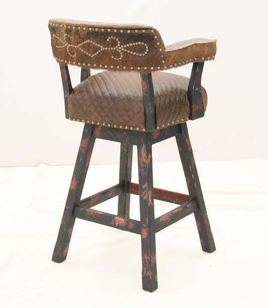 Multi Leather Swivel Counter Stool - Old Hickory Tannery