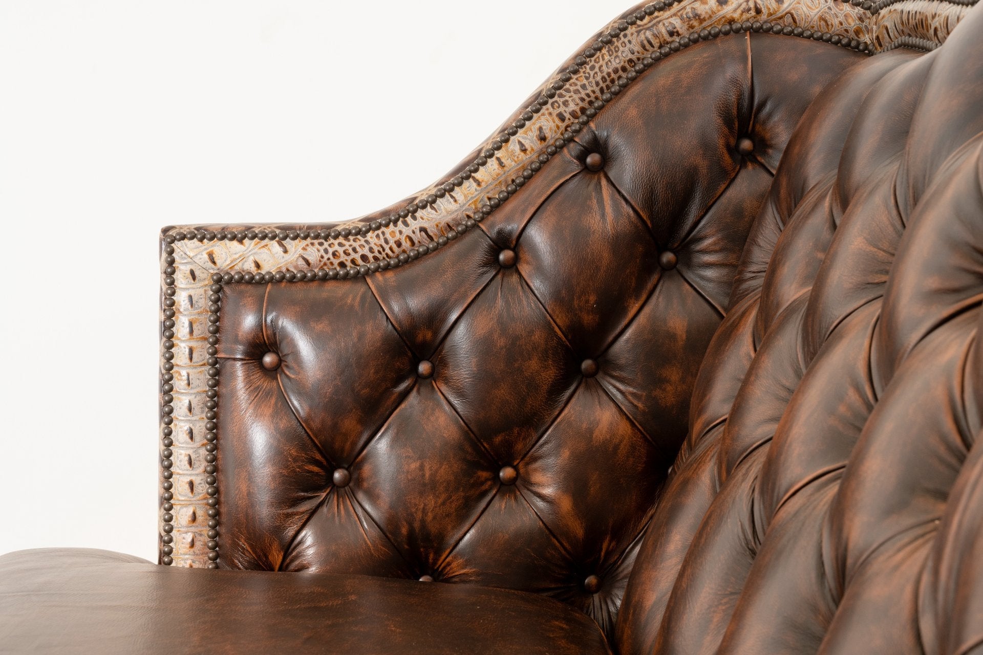 Buffalo discount leather sectional