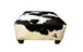 Black and White 36" x 36" Square Cowhide Ottoman