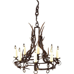 8 Light Santa Fe with Antlers