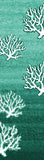 American Dakota Coastal Rugs Coral Pattern - Aqua