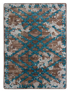 American Dakota Great State Collection Distressed Fresco - Turquoise