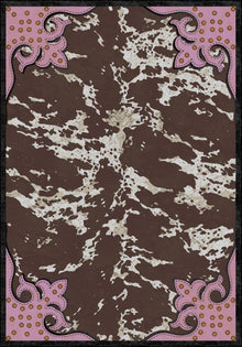 American Dakota Great State Of Mind Fancy Cowhide - Brown Pink
