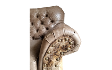 Grey Rock Tufted Love Seat