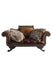 Leather Settee with Shaggy accents - Old Hickory Tannery