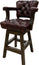 Hand Rubbed Crimson Tufted Barstool