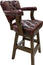 Hand Rubbed Crimson Tufted Barstool