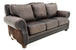 Split Rail 8 Foot 3 Cushion Western Cowhide Sofa