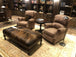 Amarillo Rustic Cowhide Large Rectangle Ottoman