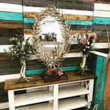 Oval Antler Forked Mirror (M-1)