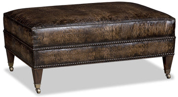 Antique Bison Ottoman