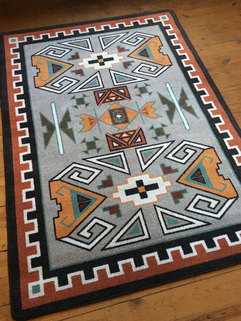 Oka Rust Rug American Dakota OKA Four Rams OKA - Rust – Santa Fe Ranch
