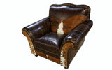 Old West Cowhide Club Chair