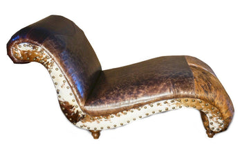 Panhandle Cowhide Chaise Lounge