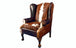 Railroadman's Wingback Western Leather Chair