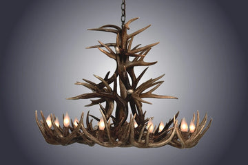 10 Light Whitetail Cascade Antler Chandelier (SKU-106)