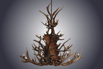 24 Light Paul Bunyan Antler Chandelier (SKU-117)