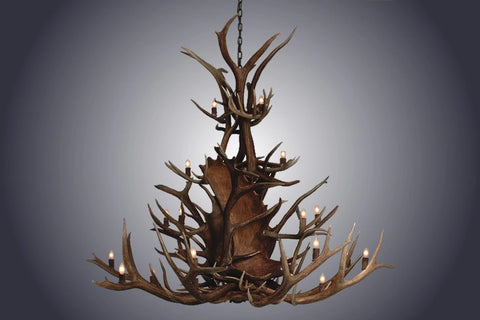 20 Light Small Paul Bunyan Antler Chandelier (SKU-117S)