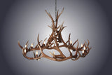 12 Light Elk Wagon Wheel Antler Chandelier (SKU-156)