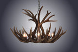 8 Light Mule Deer Antler Chandelier (SKU-65)