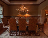 10 Light Oblong Inverted Mule Deer Antler Chandelier (SKU-77)